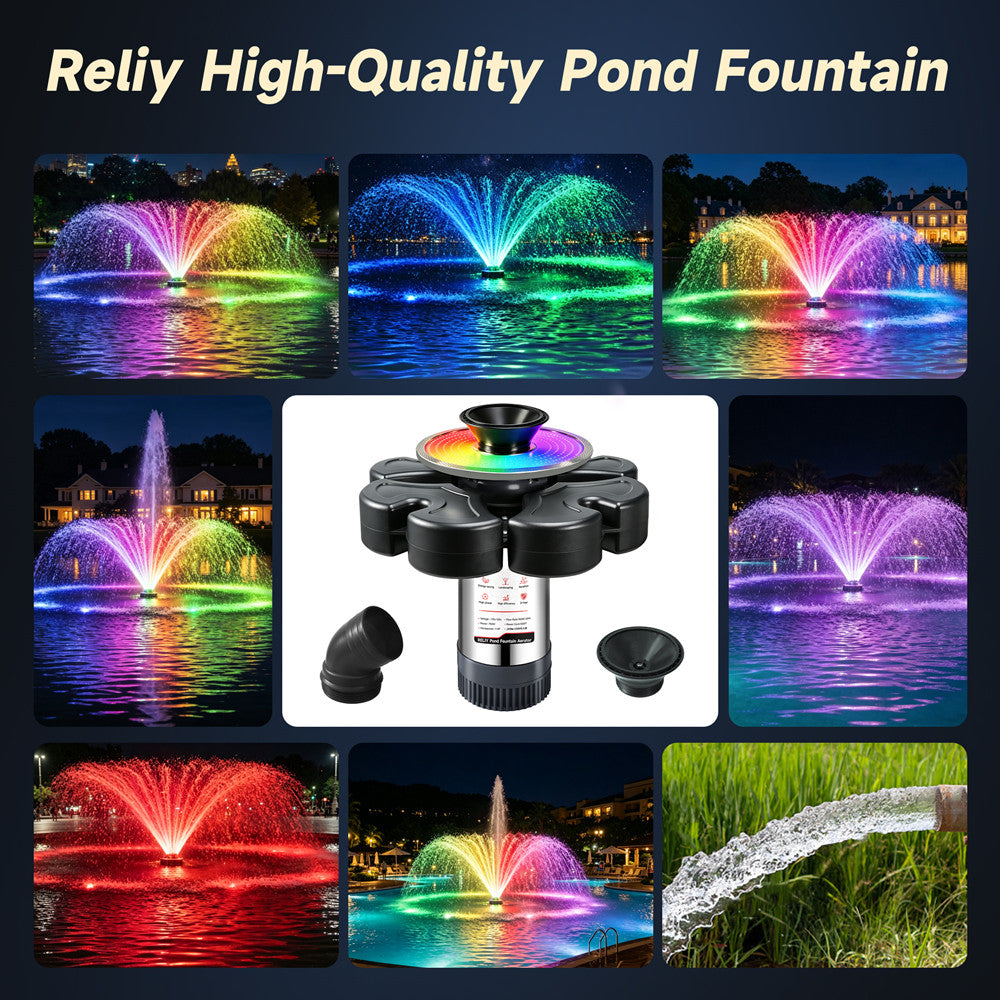 Black D.RELIY Pond Fountain｜7-Day Fast Delivery