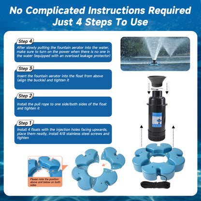 Blue A.RELIY Pond Fountain｜7-Day Fast Delivery